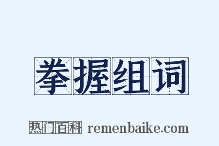 拳握组词是什么意思的图片